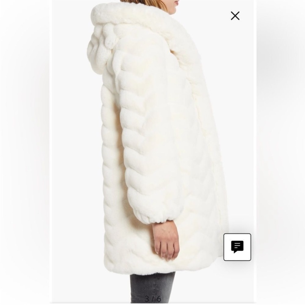 GALLERY Grooved Faux Fur Hooded Jacket - Picture 4 of 13